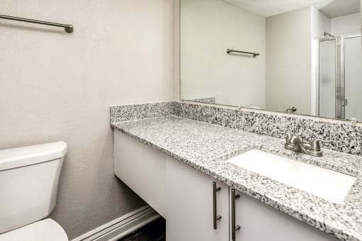Beautiful newly-renovated one, two and three bedroom apartment townhomes with high-end finishes at Highpoint Apartments in Omaha, NE