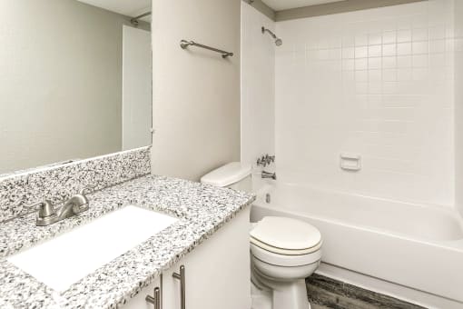 Beautiful newly-renovated one, two and three bedroom apartment townhomes with high-end finishes at Highpoint Apartments in Omaha, NE