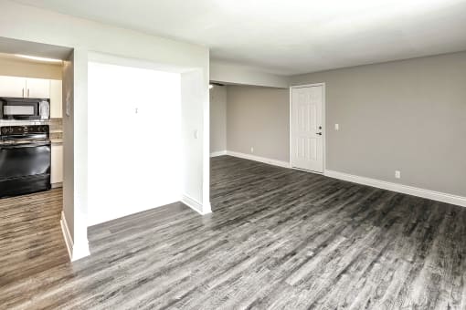 Beautiful newly-renovated one, two and three bedroom apartment townhomes with high-end finishes at Highpoint Apartments in Omaha, NE