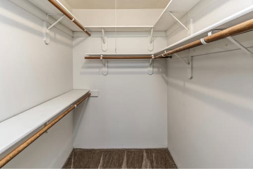 Large walk-in closets at Maple View Apartments, Omaha, NE