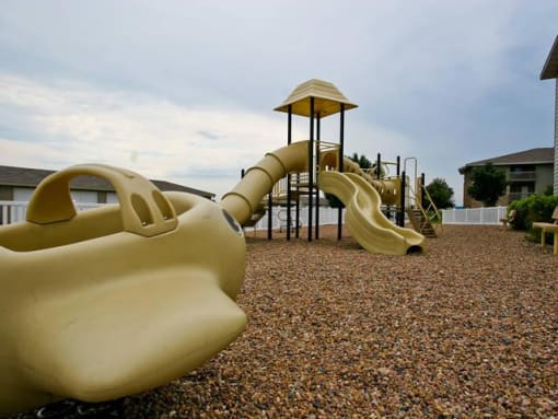 Community playground at Deerfield Clubhouse in Fremont, NE
