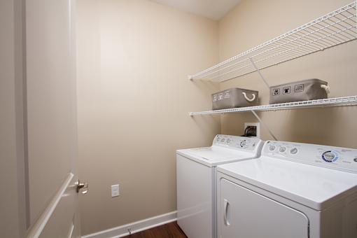 One, two, and three-bedroom apartments featuring spacious floor plans, full-sized washer and dryer, gourmet kitchens, LVP flooring and more at Aventine Wilderness Hills in Lincoln, NE