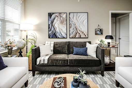 Living Room at Aventine Wilderness Hills in Lincoln, NE