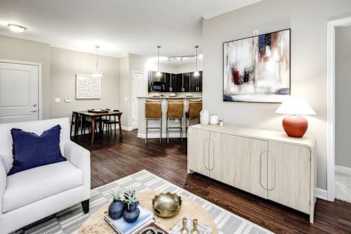 Living Room at Aventine Wilderness Hills in Lincoln, NE