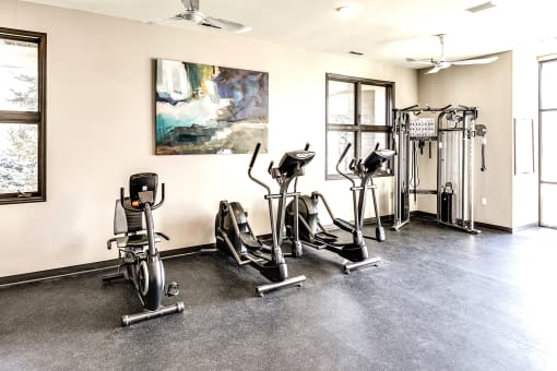 Fitness Center at Deerfield Apartments and Chateaus in Fremont, NE
