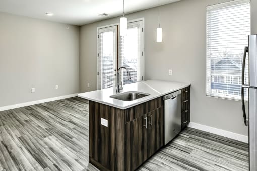 Studio, one and two bedroom apartment homes in the Historic Dundee District of Omaha, NE at Dundee Flats