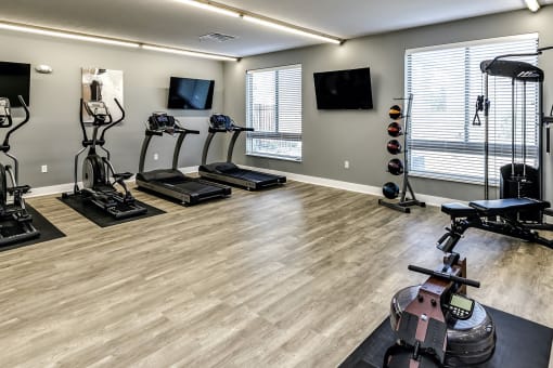 24-Hour Fitness Center at Echo Park Apartments in Omaha, NE