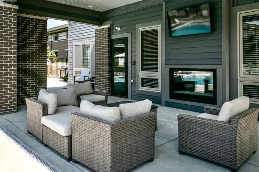 Outdoor Deck at Echo Park Apartments in Omaha, NE