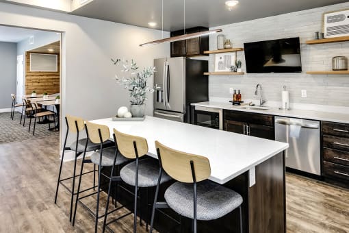 Community clubhouse at Echo Park Apartments in Omaha, NE