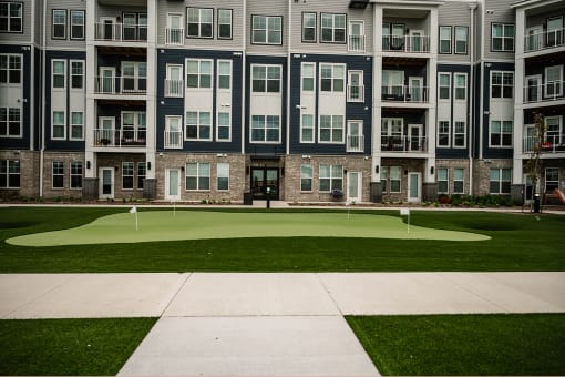 State-of-the-art exterior property amenities including resort-style pool, bocce ball court, pickleball court and much more at Fireside at Waukee, in Waukee, IA