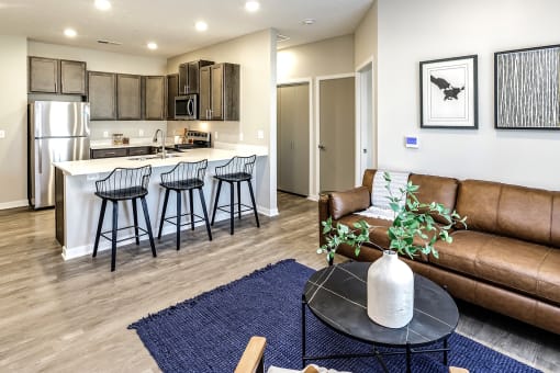 Living Room at Hanover Flats in Bennington, NE