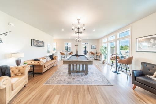 Swimming pool, pickleball court, clubhouse, fitness center, and bark park access for Hawthorne Row residents at our sister property Hawthorne Heights in Bentonville, AR