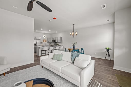 Three-bedroom townhomes featuring stainless steel appliances, premium LVT flooring, two car garage and much more at Hawthorne Row Townhomes in Bentonville, AR