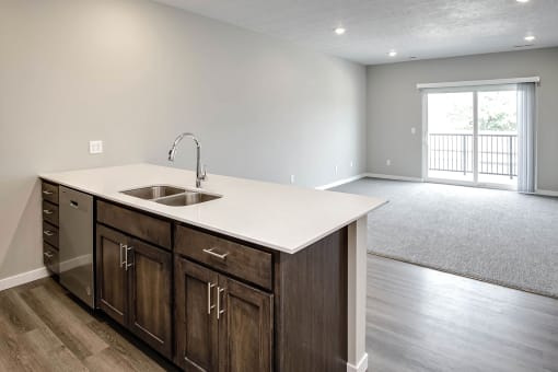 Brand new one, two and three bedroom apartment homes, featuring stainless steel appliances, vinyl plank flooring, carpeting, and more at Prairie Park Apartments in Wayne, NE