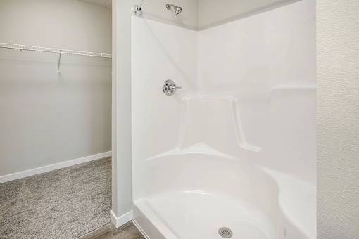 Large bathrooms with extra storage at Logan Creek Apartments in Wakefield, NE