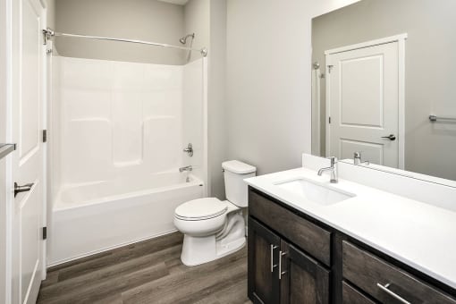 Brand new one, two and three bedroom apartment homes, featuring stainless steel appliances, vinyl plank flooring, carpeting, and more at Prairie Park Apartments in Wayne, NE