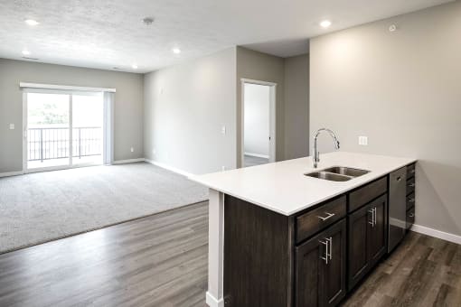 Brand new one, two and three bedroom apartment homes, featuring stainless steel appliances, vinyl plank flooring, carpeting, and more at Prairie Park Apartments in Wayne, NE