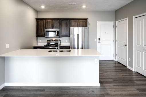 Brand new one, two and three bedroom apartment homes, featuring stainless steel appliances, vinyl plank flooring, carpeting, and more at Prairie Park Apartments in Wayne, NE