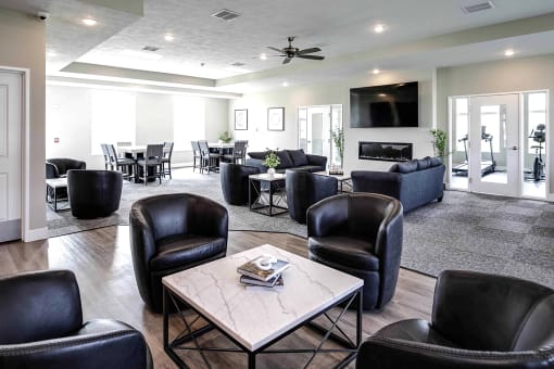 Luxury clubhouse at Prairie Park Apartments in Wayne, NE