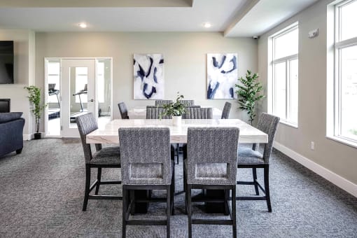 Luxury clubhouse at Prairie Park Apartments in Wayne, NE