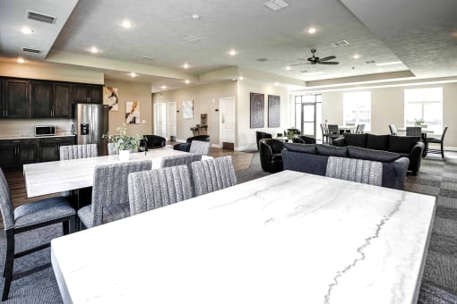 Luxury clubhouse at Prairie Park Apartments in Wayne, NE