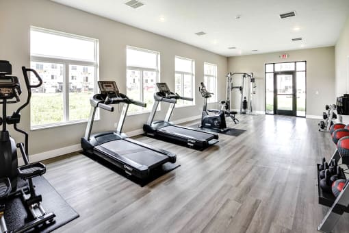 Fitness Center at Prairie Park Apartments in Wayne, NE