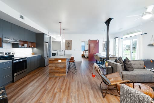 Experience urban agrihood living at our one, two or three bedroom apartments and townhomes featuring amazing apartment and community amenities at Red Barn in Bentonville, AR
