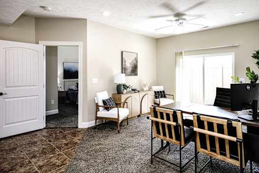 Living Rooms with 9' Ceilings at Residences at Oak Pointe in Grand Island, NE