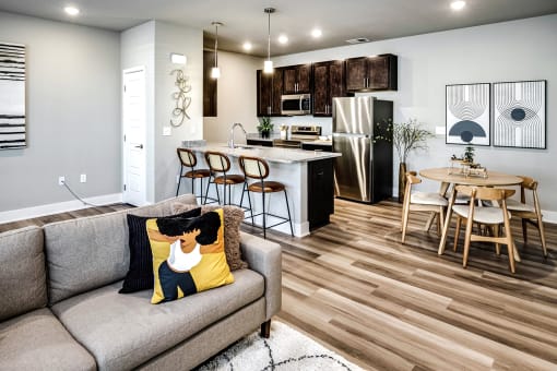 Living Room at Sterling Prairie Trail North in Ankeny, IA