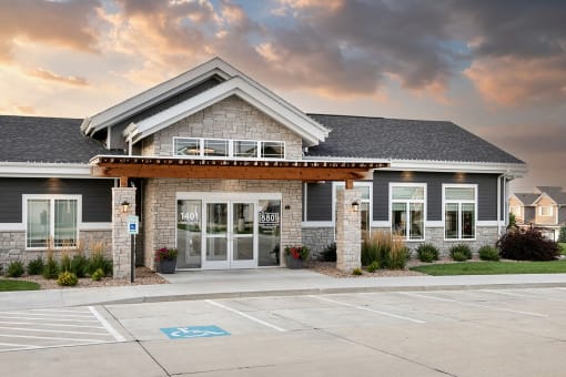 Community clubhouse at The 8801 in Lincoln, NE
