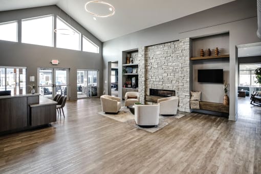 Community clubhouse at The 8801 in Lincoln, NE