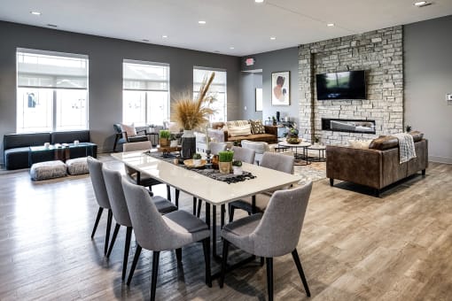 Community clubhouse at The 8801 in Lincoln, NE