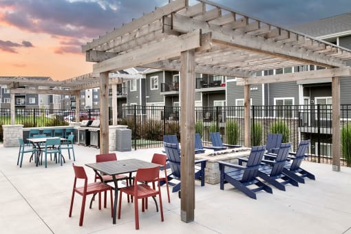 Grilling area at The 8801 in Lincoln, NE