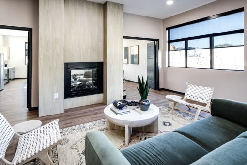Clubhouse with Fireplace at The Brink at Ridgeview in Plattsmouth, NE