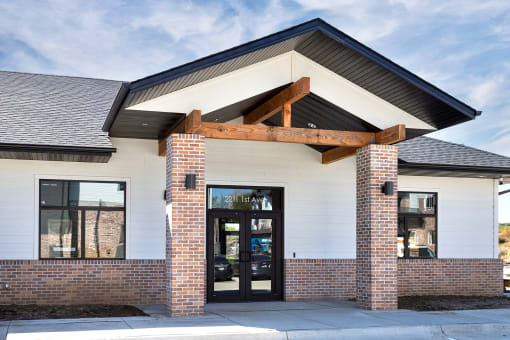 Clubhouse exterior at The Brink at Ridgeview in Plattsmouth, NE