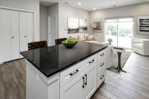 Spacious one and two-bedroom apartments featuring three interior schemes, granite countertops, stainless steel appliances, large kitchens, high-end lighting, vinyl plank flooring and much more at The Brink at Ridgeview in Plattsmouth, NE
