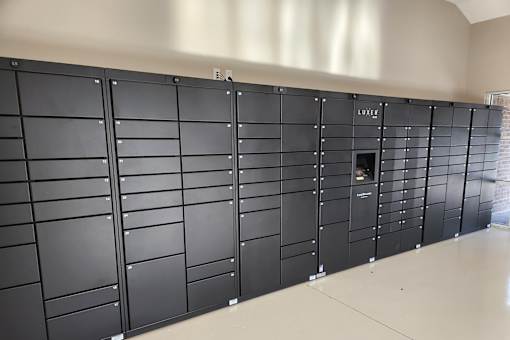 Package lockers at The Pointe in La Vista, NE