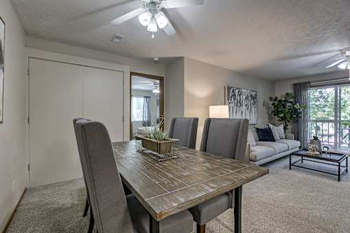 One two and three-bedroom apartment homes featuring amenities like three pools, fitness center, basketball court and much more at The Pointe in La Vista, NE