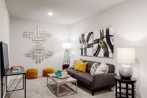 Living Room - Dawson Floor Plan at The Trails in Elkhorn, NE