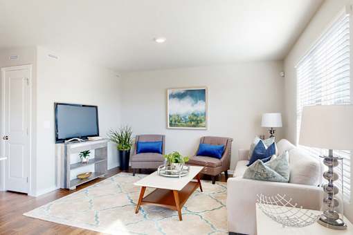 Living Room - Dawson Floor Plan at The Trails in Elkhorn, NE