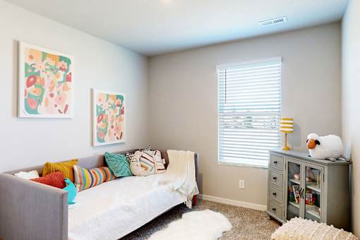 Model Bedroom - Four and Five-Bedroom Floor Plans at The Trails in Elkhorn, NE