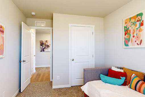 Model Bedroom - Four and Five-Bedroom Floor Plans at The Trails in Elkhorn, NE