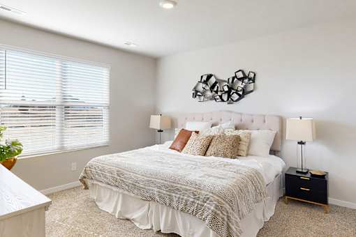 Model Bedroom - Four and Five-Bedroom Floor Plans at The Trails in Elkhorn, NE