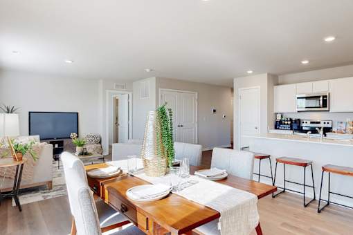 Model Dining Room - Four and Five-Bedroom Floor Plans at The Trails in Elkhorn, NE
