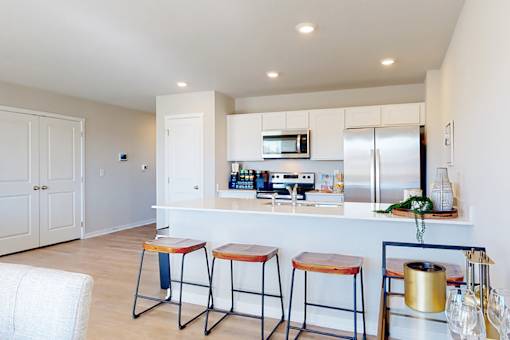 Model Kitchen - Four and Five-Bedroom Floor Plans at The Trails in Elkhorn, NE
