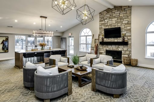 lounge at The Vue Apartments, Bellevue, 68123