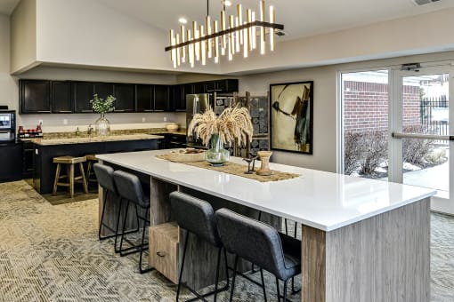 Granite Countertop Kitchen at The Vue Apartments, Bellevue, NE 68123