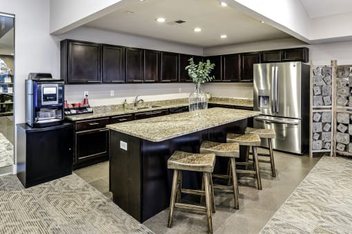 Open Kitchen at The Vue Apartments, Nebraska