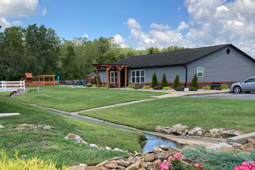 One and two bedroom single-story garden homes at Touchstone Village in Bentonville, AR