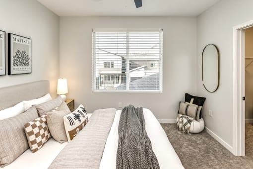 Studio, one two and three bedroom apartments and townhomes featuring open concept floor plans, dens, large windows, stainless steel appliances, quartz countertops, eat-in kitchens, pantries, LVT flooring and much more at The Trails at North Streams in Omaha, NE